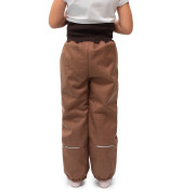 Dětské softshellové oteplovačky na zimu Lamb hnědá Esito