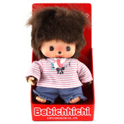 Plyš Monchhichi - Holčička Bebichhichi v pruhovaném tričku