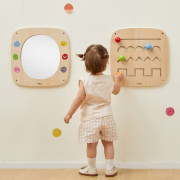 Dřevěný nástěnný panel - zrcadlo s výrazy Viga