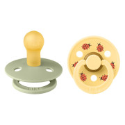 Colour Ladybug dudlíky z přírodního kaučuku 2 ks 0 - 6 m Bibs