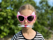 Párty/karnevalové brýle kočka s čumákem - dětské