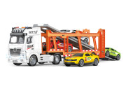 Auto tahač na setrvačník 56 cm s auty set 4 ks