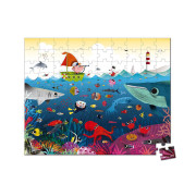 Dětské puzzle Svět pod vodou v kufříku 100 ks Janod