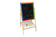 Tabule oboustranná magnetická dřevo černá/bílá 35 x 43 cm s doplňky 