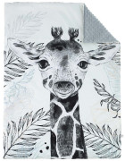 Luxusní deka minky Žirafa - 73 x 98 cm šedá Esito