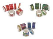 Vánoční ozdobná lepicí páska sada Washi