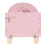 Postýlka pro panenky dřevěná s peřinkou Pink Little Dutch