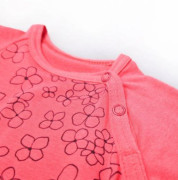 Overal tenký krátký tisk Outlast® UPF 50+ jahodový, kytičky