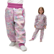 Rostoucí softshellové kalhoty Jednorožec růžová, Esito