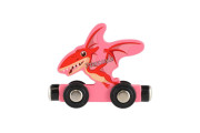 Vlak/Vláček s vagóny dinosaurus na magnety 10 ks dřevo