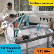 Postýlka s ohrádkou na hraní a klavírem 3 v 1 Kick & Snooze™ 0 m+ Baby Einstein