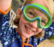 Potapěčské brýle pro děti Modro-zelené 6-14 let