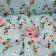 5 dílná sada do postýlky Minky Forest 100 x 135 cm Esito - bílá