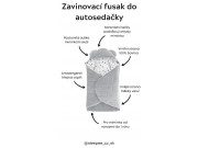 Fusak/zavinovačka/deka do autosedačky Vintage Animals Sky Blue Sleepee