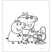 Mini omalovánky s pastelkami Prasátko Peppa