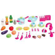 Dětská kuchyňka Baby Mix malý šéfkuchař + příslušenství růžová