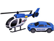 Vtrulník s policejním vozem