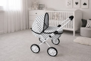Dětský kočárek pro panenky New Baby Anička dots