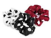 Gumička scrunchie do vlasů s puntíky 