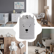 Koš na hračky Premium Bouclé se šňůrkou 43 l Sipo