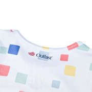 Body tenké tričko TISK KR Outlast®UV 50+ bleděmodrá kostičky 