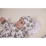 Čepice podšitá zavazovací BIO Outlast® Bílá hnědý tuleň/oříšková