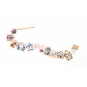 Navlékací pohádka - navlékací set - 13 dřevěných dílů a 8 předloh Cubika