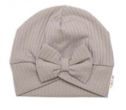 Žebrovaná rostoucí souprava 3D Baby Girl Taupe