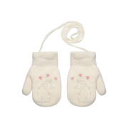 Zateplené zimní rukavice se šňůrkou kočka 4 - 6 let