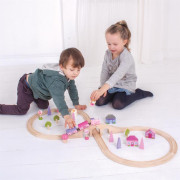 Dřevěná vláčkodráha osmička pro princezny 40 dílů Bigjigs Rail