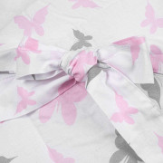 Zavinovačka s kokosovou výztuží a mašlí New Baby bílá motýli 75x75 cm.