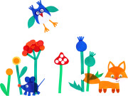 Kreativní sada Okenní obrázek Ahoj, lesní zvířátka! Haba