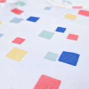 Body tenké tričko TISK KR Outlast®UV 50+ bleděmodrá kostičky 