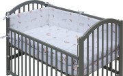 Dětská postýlka s kompletní výbavou 120 x 60 cm šedá Monta Scarlett