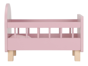 Postýlka pro panenky dřevěná s peřinkou Pink Little Dutch