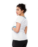Těhotenské a kojící triko Aldona - Bílá