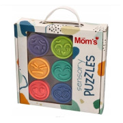 Puzzle, senzorické tvary - smajlíci, 6 ks