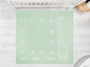 Milníková mušelínová plenka/dečka 120x120 cm Boho Sensillo, mátová