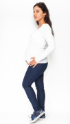 Těhotenské kalhoty/jeans Rosa - Granátové Be MaaMaa
