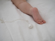 Těhotenský šperk bola Moon stříbrná s broušeným povrchem + řetízek Moniel