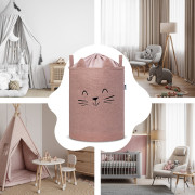 Koš na hračky Premium Bouclé se šňůrkou 43 l Sipo