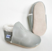 Kožené capáčky Barefoot Zimní Šedé Hopi Hop