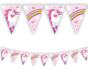 EKO vlaječková girlanda Jednorožec – 9 vlajek dekorace na oslavu