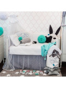 Ochranný mantinel do postýlky Belisima Bílý medvídek 180 cm