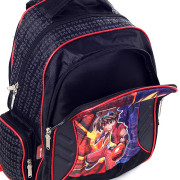 Školní batoh Bakugan - Černo-červený - 3D
