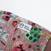 Mikina hřejivá rozepínací starorůžová s muchomůrkami