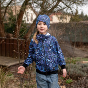 Mikina na zip Night forest modrá Esito