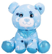 Medvídek plyšový 20 cm sedící s šátkem svítící ve tmě 0 m+