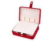 Malá šperkovnice s mašličkou semiš 11x16x5,5 cm