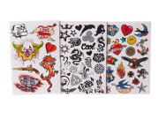 Sada tetování pro kluky 14 listů 200 motivů v krabičce